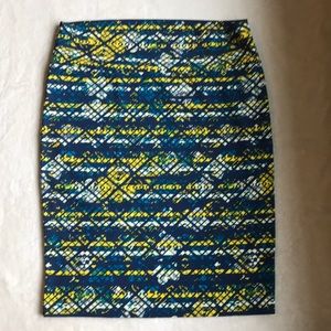 Lularoe blue and yellow Cassie